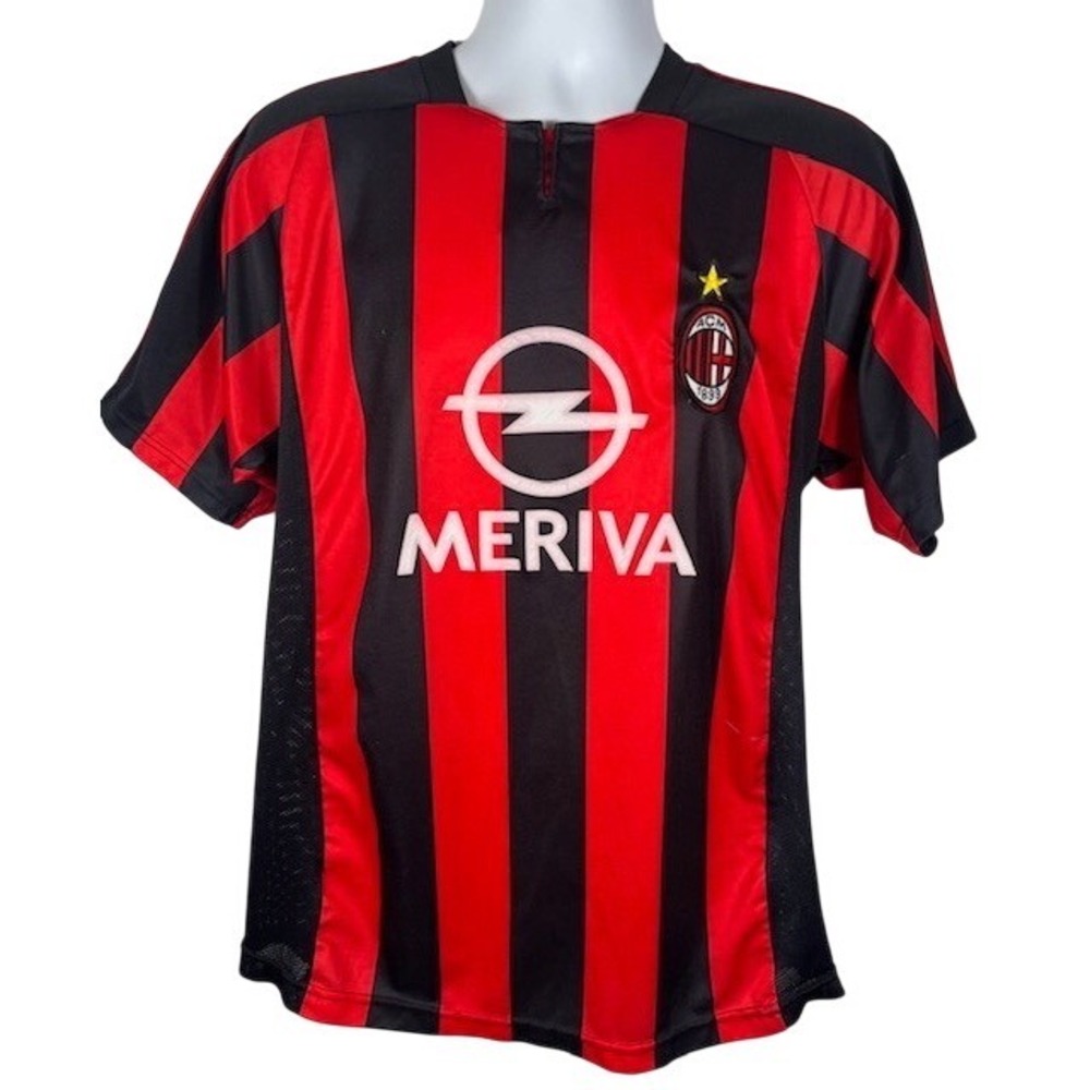 AC Milan 2003-2004 Mens SZ S Vintage Soccer Jersey Meriva Sponser-1025